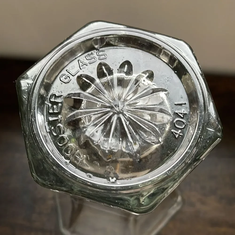 Vintage Hoosier Glass Hexagon Vase 4041